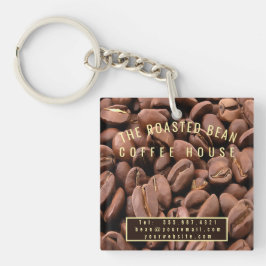Artistic Roasted Coffee Beans Business Card キーホルダー