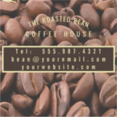 Artistic Roasted Coffee Beans Business Card シール (正面)