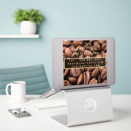 Artistic Roasted Coffee Beans Business Card シール