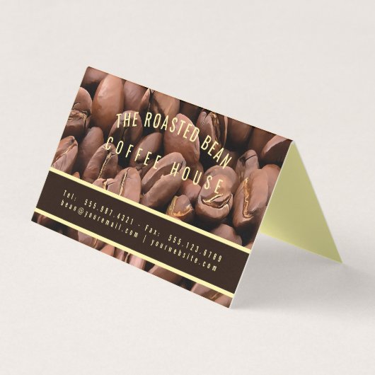 Artistic Roasted Coffee Beans Business Card 名刺 (正面)