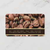 Artistic Roasted Coffee Beans Business Card 名刺 (正面)