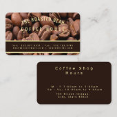 Artistic Roasted Coffee Beans Business Card 名刺 (正面/裏面)
