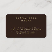 Artistic Roasted Coffee Beans Business Card 名刺 (裏面)