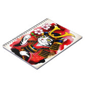 Artistic Samurai Cat Cherry For Journaling & Write ノートブック (左側)