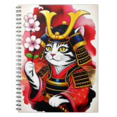 Artistic Samurai Cat Cherry For Journaling & Write ノートブック (正面)