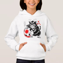 Artistic Samurai Cat Japan Soccer for Football fan