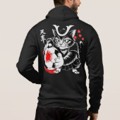 Artistic Samurai Cat Japan Soccer for Football fan パーカ (裏面)