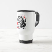 Artistic Samurai Cat soccer Gift for Coffee & Art トラベルマグ (正面右)