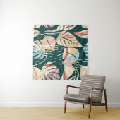 Artistic seamless pattern with abstract leaves. Mo タペストリー (インサイチュ(横))