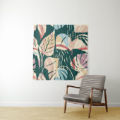 Artistic seamless pattern with abstract leaves. Mo タペストリー (インサイチュ)