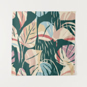 Artistic seamless pattern with abstract leaves. Mo タペストリー (正面)