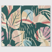 Artistic seamless pattern with abstract leaves. Mo ラッピングペーパー (フラット)
