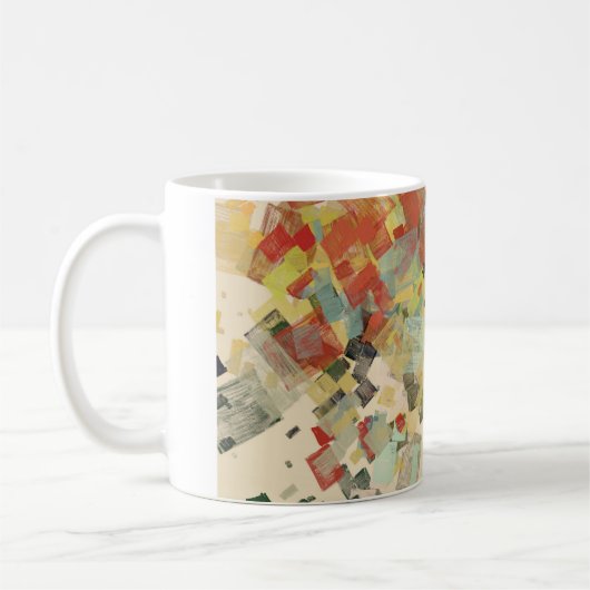 Artistic sketch material. Abstract geometric patte コーヒーマグカップ (左)