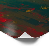 Artistic Sloth Portrait Vibrant Oil Painting ポスター (コーナー)