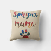 artistic Sphynxのママのカラー・グラフィック クッション (裏面)