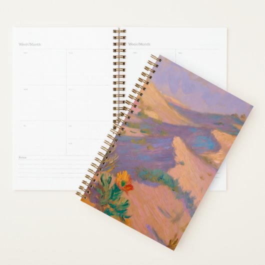Artistic spiral notebook with desert drawings  プランナー手帳 (ディスプレー)