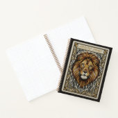 Artistic Spirit Embroidered Lion King Journal ノートブック (内部)