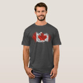 Artistic Splatter Canada Flag Graphic Tee Tシャツ (正面フル)