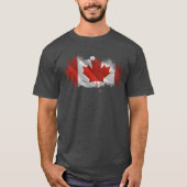 Artistic Splatter Canada Flag Graphic Tee Tシャツ (正面)
