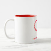 Artistic Splatter Heart Valentine’s Day Coffee Mug ツートーンマグカップ (左)