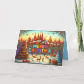 Artistic Storybook Christmas Village シーズンカード (正面)