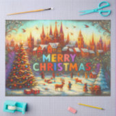 Artistic Storybook Christmas Village 薄葉紙 (クラフト)