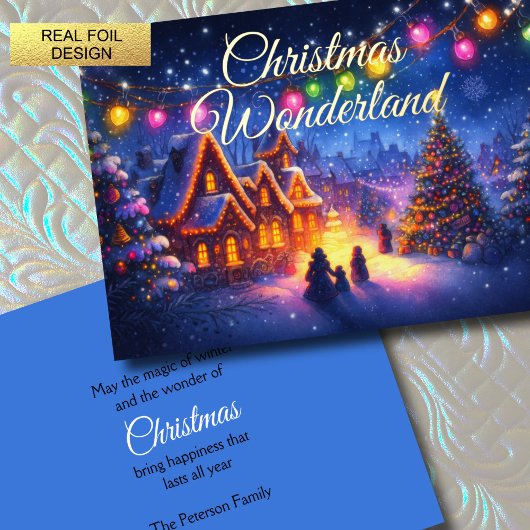 Artistic Storybook Christmas Wonderland 箔シーズンカード