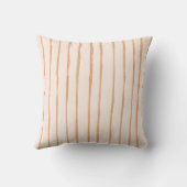 Artistic Striped Terracotta Brush Strokes Custom  クッション (裏面)