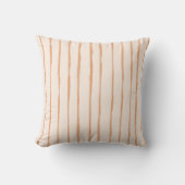 Artistic Striped Terracotta Brush Strokes Custom  クッション (正面)