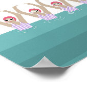 Artistic Swimmers | Synchro Swimming Design Art  ポスター (角)