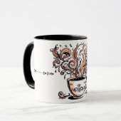 Artistic Swirl Botanical Coffee Cup Illustration M マグカップ (正面左)