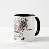 Artistic Swirl Botanical Coffee Cup Illustration M マグカップ (正面右)