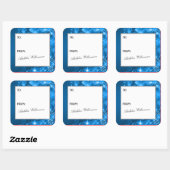 Artistic Swirling Snowflakes Christmas Gift Label スクエアシール (シート)