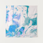 Artistic Texture. Bright Violet Border. Violet Art タペストリー (正面(横))