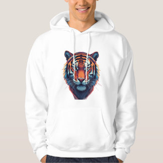 Artistic Tiger Face Hoodie – Bold & Stylish パーカ