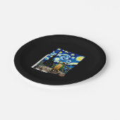 Artistic Turtle Shirt  Starry Night Turtle (1) ペーパープレート (アングル)