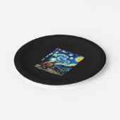 Artistic Turtle Shirt  Starry Night Turtle (2) ペーパープレート (アングル)