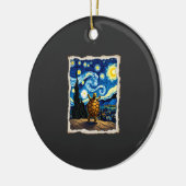 Artistic Turtle Shirt  Starry Night Turtle (3) セラミックオーナメント (左)