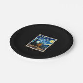 Artistic Turtle Shirt  Starry Night Turtle (3) ペーパープレート (アングル)