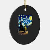 Artistic Turtle Shirt  Starry Night Turtle (4) セラミックオーナメント (右)