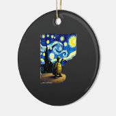 Artistic Turtle Shirt  Starry Night Turtle (4) セラミックオーナメント (左)