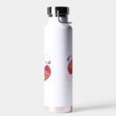 Artistic Twin Koi Fish Illustration Thermal Water  ウォーターボトル (左面)