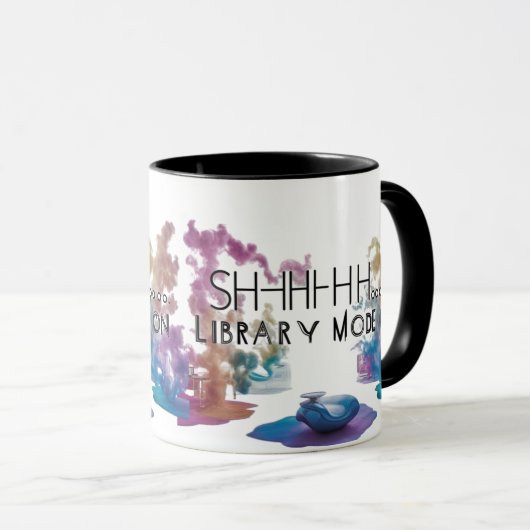 Artistic Two-Tone Book Lover Coffee Cup マグカップ (正面右)