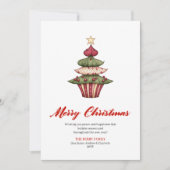 Artistic Unique Christmas Tree Greeting Printable シーズンカード (正面)