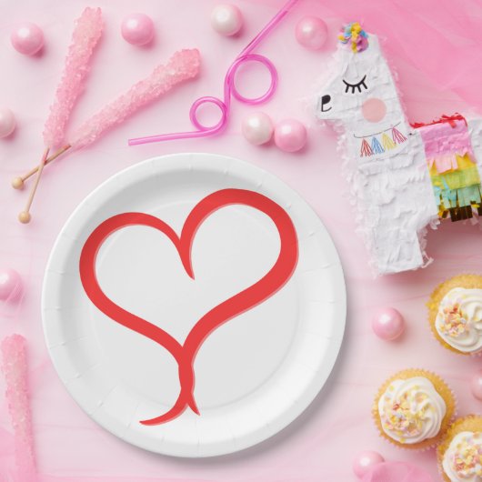 Artistic Valentine Tableware for Events ペーパープレート (パーティー)