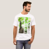 Artistic Van Gogh Broken Green Pink Tシャツ (正面フル)