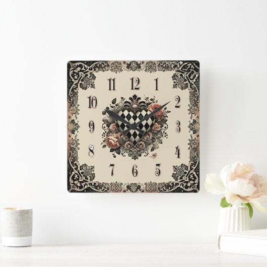 Artistic Wall Clock スクエア壁時計 (ホーム)