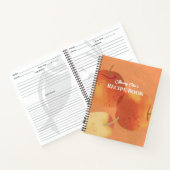 Artistic Warm Orange Painterly Apple Recipe ノートブック (内部)