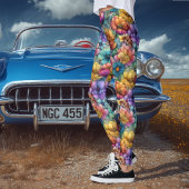 Artistic Watercolor Floral レギンス