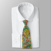 Artistic Watercolor Flower Garden Tie ネクタイ (タイ)